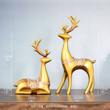 Northern Europe style fortune deer Living room TV wine cabinet home Sika Deer creative deer porch relocation home decoration wed 2024 - buy cheap