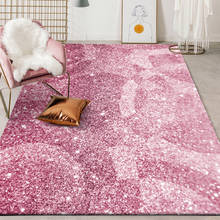 Alfombra grande de purpurina rosa para cocina, alfombra antideslizante para decoración de dormitorio de niña, 120x160cm, área grande, sala de estar, alfombra persa 2024 - compra barato