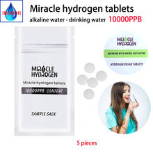 Portable 10000PPB Miracle High Hydrogen Generatio Water Tablets Alkaline Healthy Drinking H2 400ML/Pc Trial Pack 5 Pieces 2024 - купить недорого