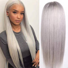 Grey Human Hair Wigs For Women Human Hair Pre plucked Brazilian Lace Frontal Wig  Glueless Lace Front Human Hair Wig Ulamaz 2024 - buy cheap