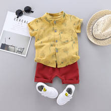 Boy Clothing Casual  Baby Girl's Summer Clothes Sets Short sleeve shirt and Pants 2 pieces Clothes Cotton products Kids clothes 2024 - buy cheap