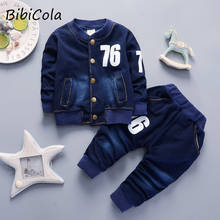 BibiCola spring autumn baby boys clothing sets kids boys cartoon long sleeve jeans tracksuit boys fashion uniform sport clothing 2024 - buy cheap