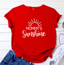 Camiseta con estampado de letras Sunshine para mujer, camisetas góticas con cuello redondo, ropa Harajuku de verano 2024 - compra barato