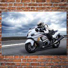 Pinturas enmarcadas DIY SUZUKI Hayabusa GSX1300R superbike, Póster Artístico de pared de motocicleta, lienzo de seda impreso para decoración de sala de estar 2024 - compra barato