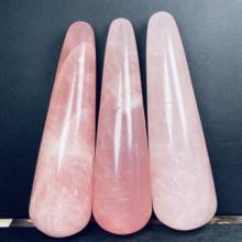 Tamanho grande!!!! presentes ornamentos de massagem artesanal natural de quartzo rosa 2024 - compre barato
