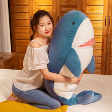 120cm simulação gigante tubarão brinquedos de pelúcia sofá coxim animais do mar travesseiro macio boneca do bebê para crianças meninas meninos presente aniversário 2024 - compre barato