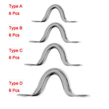 6 шт 304 Нержавеющая сталь лодка Топ накладка на глаза кольцо крюк галстук вниз застежки крючки мебель лодка подтяжки Якорь ремень Зажимы для крепления 2024 - купить недорого