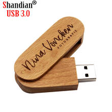 SHANDIAN USB 3.0 free custom logo beech wooden saber USB flash drive pendrive 4GB 16GB 32GB 64GB customer LOGO wedding gift 2024 - buy cheap