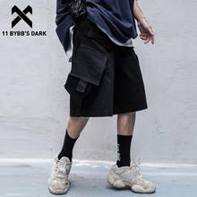 11bybb's DARK Hip-Hop Cargo Shorts para hombre, pantalones cortos informales con múltiples bolsillos hasta la rodilla, ropa de calle para correr, verano, 2020 2024 - compra barato