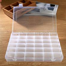 36 Compartment Transparent Adjustable Jewelry Box Holder Storage Container Case Rings Earrings Display Organizer 27x17x4.2cm 2024 - buy cheap