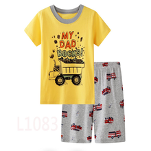 Excavator Children's Clothing Baby Boys Pajamas Summer Cotton Cartoon 2pcs Sleepwear Kids Pyjamas for Girls Toddler Pijamas Set 2024 - buy cheap