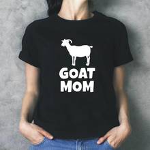 Забавная женская футболка с графическим принтом козы, футболка для мамы, летняя повседневная футболка для девочек, Женская хипстерская футболка, женские топы 2024 - купить недорого