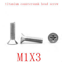 10pcs DIN965 M1X3  titanium phillips cross recessed flat countersunk  head screw 2024 - buy cheap