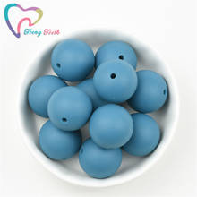 10 PCS Teal Blue 9-19 MM Silicone Round Baby Teething Beads BPA Free Baby Mordedor Perle Silicone Dentition For Necklace Making 2024 - buy cheap