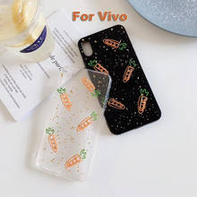 Fashion Glitter Bling epoxy Silicone Case Rubber Clip Carrot Soft For Vivo X27 PRO X23 X21i Y83 Y79 Y75 Y71 Y67 Y66 Case Cover 2024 - buy cheap