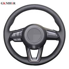 Black Artificial Leather Car Steering Wheel Cover For Mazda 3 Axela 2017-2019 For Mazda 6 Atenza 2017-2019 CX-3 CX-9 CX-5 2024 - buy cheap