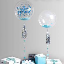 18/20/24/36 inch Happy Birthday Decoration Helium Bobo Balloons Confetti Transparent PVC Balloon Wedding Accessories 2024 - buy cheap