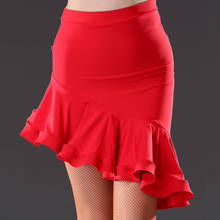 Irregular Latin Dance Skirt Women Latin Costume Red Black Latin Skirt Samba Tango Irregular Dancing Dresses For Practice 2024 - buy cheap