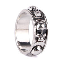 Classic Fashion Hip Hop  Men's  Stainless Steel Skull Ring Punk Gothic Engagement Jewelry Rings Size 6-13 For Boy Best Gift 2024 - buy cheap