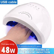 Secador de uñas de 48W, lámpara UV para secado de esmalte de uñas de Gel, lámpara LED con 30 cuentas para salón de manicura 2024 - compra barato
