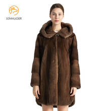 Mink coat ladies classic fashion jacket winter warm real leather real hair 2024 - buy cheap