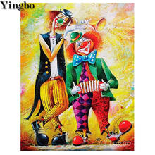 5D DIY Diamond Painting Funny clown picture Of Rhinestones cross stitch Kits Diamond Embroidery Full Drill Square Mosaic Decor 2024 - buy cheap