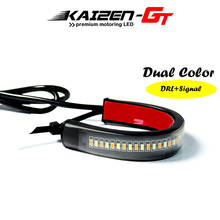 1PC Universal Dual-color Amber & White LED Motorbike Turn Signal & DRL Fork Strip Lights For Motorcycle Indicator Lamps 12V ATV 2024 - buy cheap