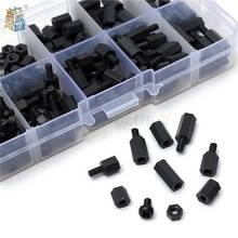 200Pcs/set M2 M2.5 M3 M4 Black/White Hex Nylon Standoff Spacer Column Flat Head Nylon Plastic Spacing Screws Nuts 2024 - buy cheap