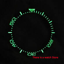 Anillo de bisel de reloj negro de 38mm, inserto superluminoso, ajuste para reloj de hombre automático de 40mm 2024 - compra barato