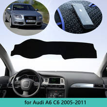 Car Dashboard Carpet Cover For Audi A6 C6 2005~2011 4F Dash Mat Cape Anti-dirty Sun Shade Dashmat Automotive interior Rug 2006 2024 - buy cheap