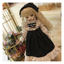 BJD clothes doll dress + hair band black color noble dress for 1/6 1/4 1/3 BJD clothes blyth dress doll accessories doll dress 2024 - buy cheap