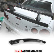 for Skyline R34 GTR FRP Unpainted Fiber Glass NI Style Rear Lip Spoiler (Can fit with The GTR High Level Spoiler) 2024 - buy cheap