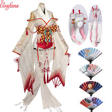 10PCS Hot Game Onmyoji SSR Shiranui Diver Ali Kimono Cosplay Costume Uniform Dress Halloween women men Cosplay costume and wig 2024 - buy cheap