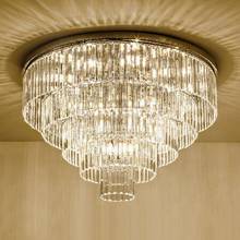 Lámpara de techo de cristal para el hogar, luz postmoderna de lujo, redonda, simple, para sala de estar, restaurante, ambiente, dormitorio 2024 - compra barato