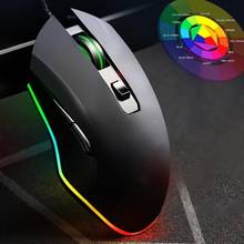 V1-ratón Gaming con cable RGB, dispositivo con brillo ajustable, 8000 DPI, Onda, 6 botones, Sensor, para ordenador 2024 - compra barato