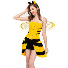 Disfraz de abeja amarilla para adulto, disfraz de Animal para Halloween, novedad de 2020 2024 - compra barato