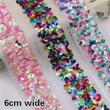 Organza Beads Embroidered Sequins Lace Ribbon DIY Clothing Home Textile Accessories Hat Shoes Headwear Bag Pearl Beaded Fabric 2024 - compre barato