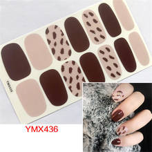 1sheet Matte Nail Polish Sticker Self-adhesive Floral Sliders Nail Art Stickers Red Heart Decorations Full Wraps Manicure YMX423 2024 - buy cheap