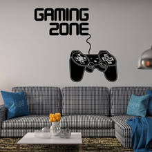 Игровая зона декор наклейки для мальчиков комната джойстик геймер знак виниловые наклейки на стену обои спальня подростков Декор A309 2024 - купить недорого