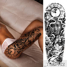 Большие временные татуировки женские, татуировки на бедра, ногу, рукав, узор, водостойкие татуировки, боди-арт, сексуальные татуировки, поддельные водные листы 2024 - купить недорого
