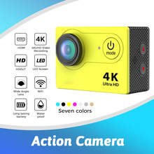 H9 4K Спортивная камера Ultra HD экшн-камера 4K 30m Водонепроницаемая 2,0 'экран 1080p Спортивная камера Экстремальная Видеокамера Gopro Hero DJI 2024 - купить недорого
