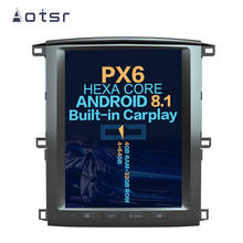 Aotsr-REPRODUCTOR Multimedia para coche Tesla, pantalla Vertical de 12,1 ", Android 8,1, DVD, navegación GPS carplay para Toyota Lander Cruiser LC100 2024 - compra barato