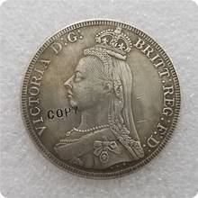 Великобритания 1887 Корона копия памятные монеты-Реплика монеты медаль коллекционные монеты 2024 - купить недорого