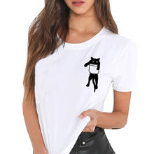 Style Cat Printed Funny T Shirt Women Summer Short Sleeve Cotton Tshirt Women O-neck Camiseta Mujer Harajuku Tee Shirt Femme Top 2024 - buy cheap