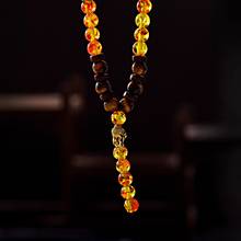 OIQUEI Vintage Mens Necklaces Nature Tiger Eye Stone Beads Crystal Yellow Stone Beaded Buddha Necklace Fashion Jewelry  kolye 2024 - buy cheap