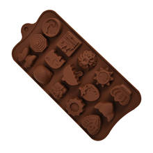 Novo mini variedade formas silicone chocolate molde diy alta temperatura resistente não-vara molde fácil demold fondant moldes 2024 - compre barato