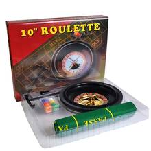 Juego de ruleta de 10 pulgadas con mantel, fichas de póker para Bar, fiesta, juego de Borad, RXBB 2024 - compra barato