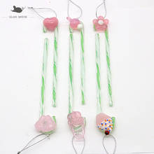 Hanging Xmas Mini Glass Candy Cane Ornament Baby Series Christmas Tree Decor Fresh Cute Pink Accessories Creative Crutch Pendant 2024 - buy cheap