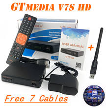 New Hot sale Gtmedia V7S HD Apoio Receptor Europa Canais Receptor de TV Via Satélite para a Espanha DVB-S2 V7S Decodificador de Satélite HD 2024 - compre barato