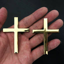 2 pegatinas para el maletero del coche, calcomanías laterales de Cruz de Metal dorado, insignia, 2 uds. 2024 - compra barato